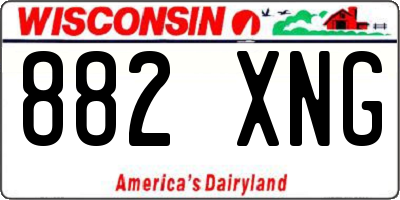 WI license plate 882XNG
