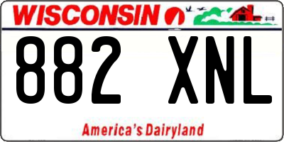 WI license plate 882XNL