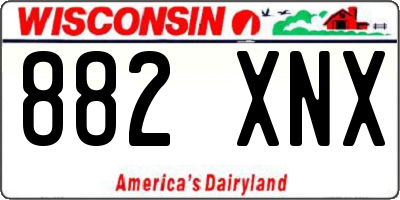 WI license plate 882XNX