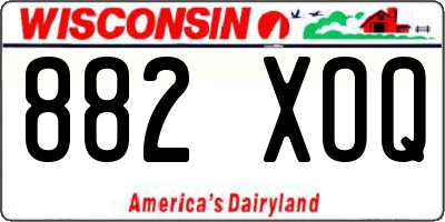 WI license plate 882XOQ
