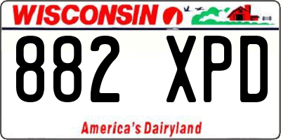 WI license plate 882XPD