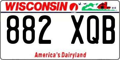 WI license plate 882XQB