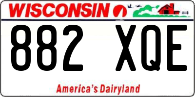 WI license plate 882XQE