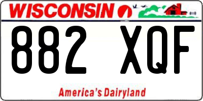 WI license plate 882XQF