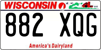 WI license plate 882XQG