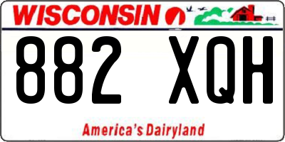 WI license plate 882XQH