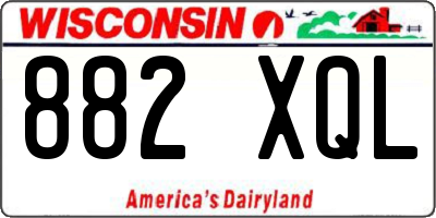 WI license plate 882XQL