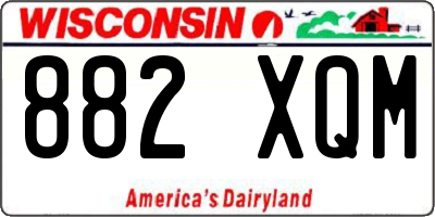 WI license plate 882XQM
