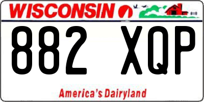 WI license plate 882XQP