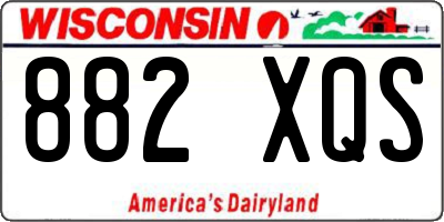WI license plate 882XQS