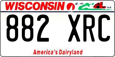 WI license plate 882XRC