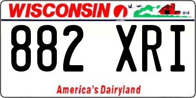 WI license plate 882XRI