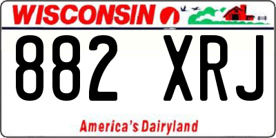 WI license plate 882XRJ