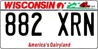 WI license plate 882XRN