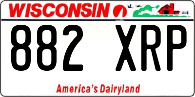 WI license plate 882XRP