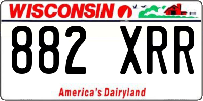 WI license plate 882XRR