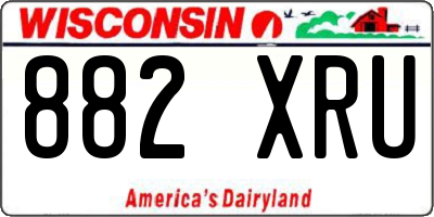 WI license plate 882XRU