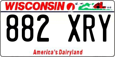 WI license plate 882XRY