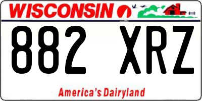 WI license plate 882XRZ