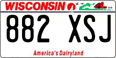 WI license plate 882XSJ