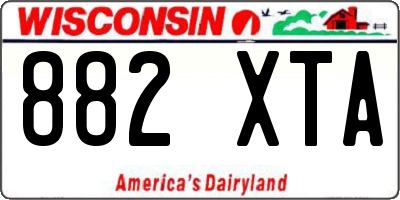 WI license plate 882XTA
