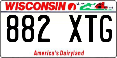 WI license plate 882XTG