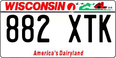WI license plate 882XTK