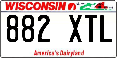 WI license plate 882XTL