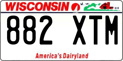 WI license plate 882XTM