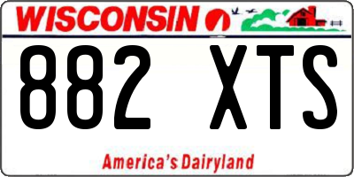 WI license plate 882XTS