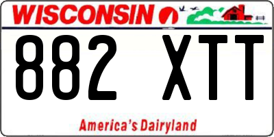WI license plate 882XTT