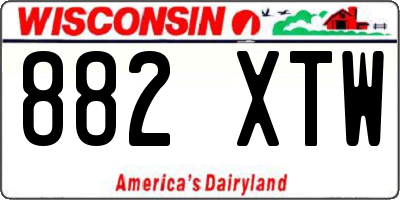 WI license plate 882XTW