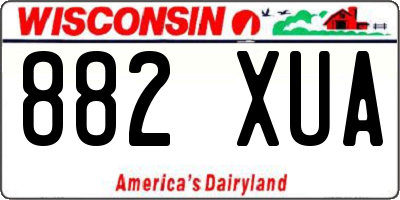 WI license plate 882XUA