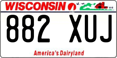 WI license plate 882XUJ