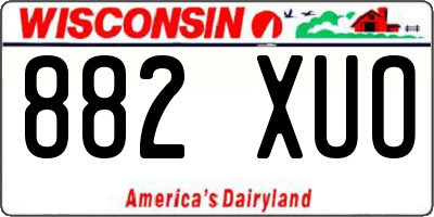 WI license plate 882XUO