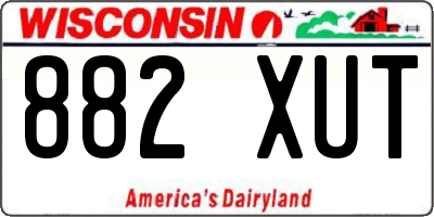 WI license plate 882XUT