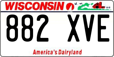 WI license plate 882XVE
