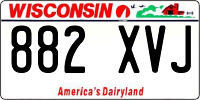 WI license plate 882XVJ