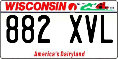 WI license plate 882XVL