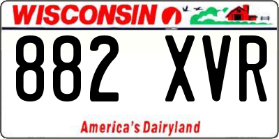 WI license plate 882XVR