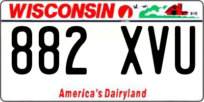 WI license plate 882XVU