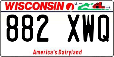 WI license plate 882XWQ