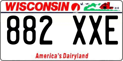 WI license plate 882XXE