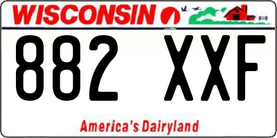 WI license plate 882XXF