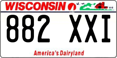 WI license plate 882XXI