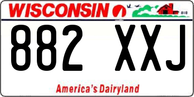 WI license plate 882XXJ