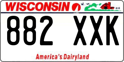 WI license plate 882XXK