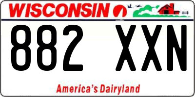 WI license plate 882XXN