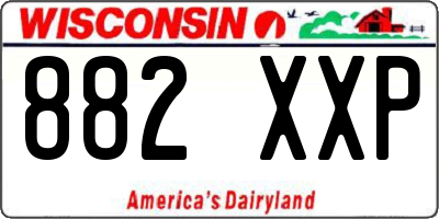 WI license plate 882XXP