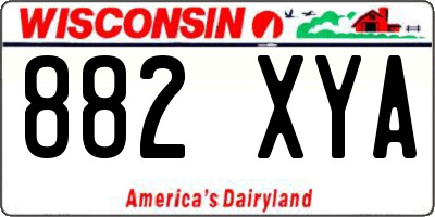 WI license plate 882XYA